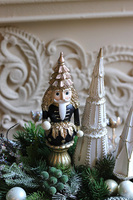 Złota Deluxe, świąteczny stroik na stół na paterze