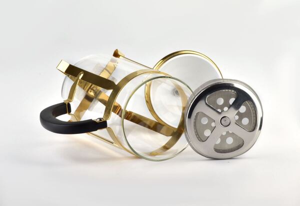 OD RĘKI Frenchpress Gold, zaparzacz tłokowy do kawy, poj.600ml 