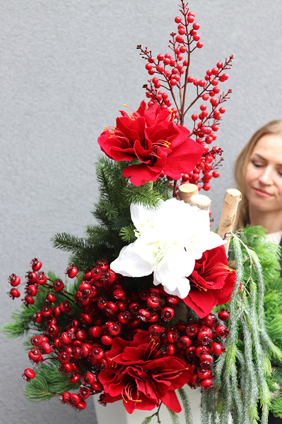  Amarylis Mediolan, świąteczna dekoracja podłogowa