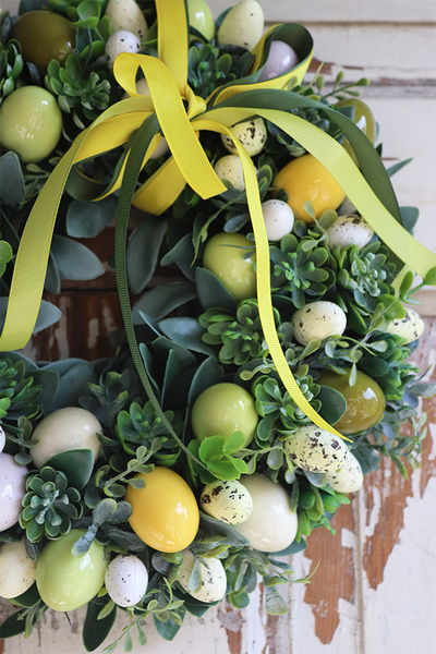 Terra, wielkanocny wianek z jajkami, śr.30cm 