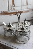 eleganckie przyprawniki / sosjerki, Trio Glamour Spring, wym.19x20x20cm