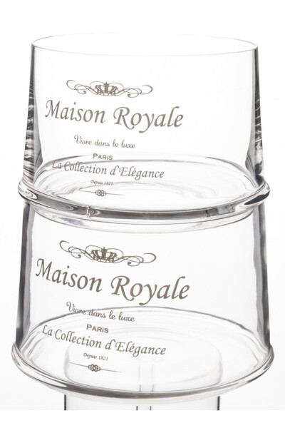 Maison Royale B, bomboniera szklana, komplet 3 pojemników