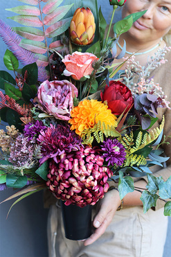 Morissa, bukiet nagrobny we wkładzie do wazonu, dł.72cm