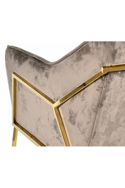 Glamour Mokka, fotel welurowy