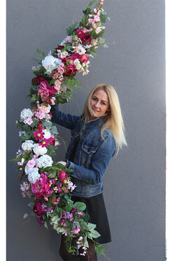 Bicycletta Terrensja, girlanda kwiatowa dwustronna, dł.200cm