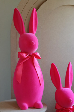 Bunny the Star, figurka wielkanocna zajączek, fuksja, wys.68cm 