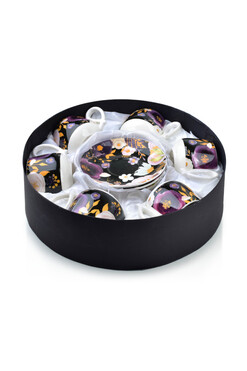 Floriana, zestaw prezentowy 6 filiżanek ze spodkiem, poj.250ml