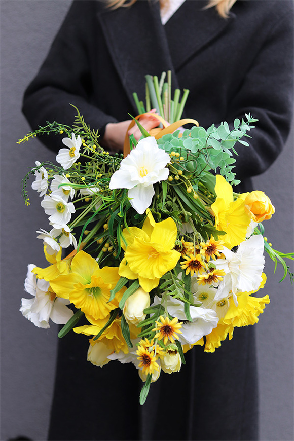 Żonkile Yellow 2, bukiet do wazonu