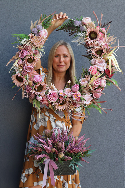 wianek na obręczy Fettana Subtelle Wrzosowisko, rozp.79cm