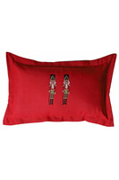 Xmas Nutcrackers, świąteczna poduszka, zielona