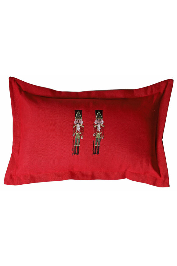 Xmas Nutcrackers, świąteczna poduszka, zielona