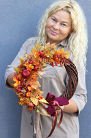 Wrześniowa Herbatka, asymetryczny jesienny wianek