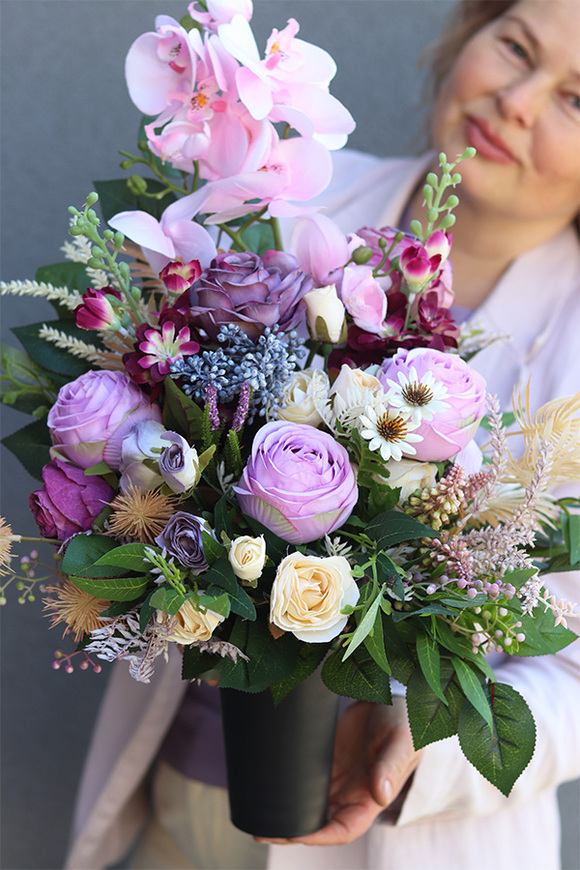 Niverre, bukiet nagrobny we wkładzie do wazonu