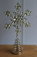 Snowflakes Gold 2, kryształowy szpic na choinkę