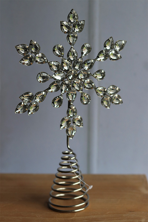 Snowflakes Gold 2, kryształowy szpic na choinkę