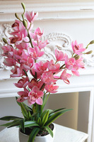 Cymbydium Pink Latina, sztuczny storczyk w doniczce
