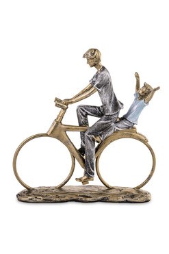 Family, figurka dekoracyjna, z Tatą na Rowerze, wys.25cm