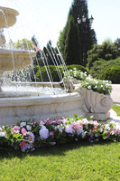 Malediwy Pink, różowa girlanda ze sztucznych kwiatów