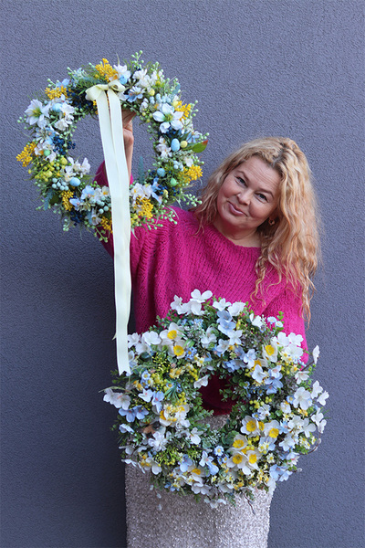 Wiosenna Bryza, dekoracyjny wianek na drzwi