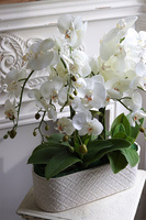 White Orient 2, wysokiej jakości sztuczny storczyk