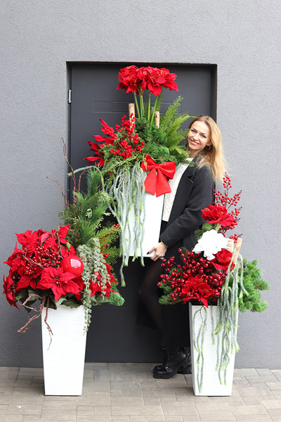  Amarylis Mediolan, świąteczna dekoracja podłogowa
