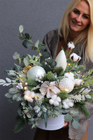 Bielloso LED, mroźny flowerbox świąteczny