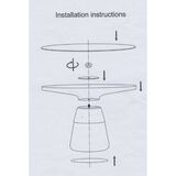 Entre, stolik kawowy ze szklaną podstawą