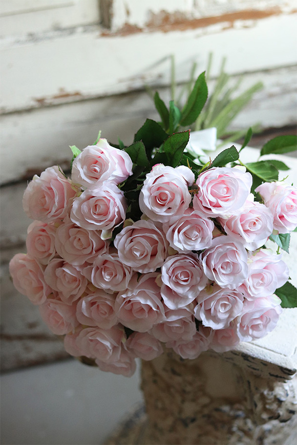 Ramonesca, bukiet 39 różowych róż, dł.46cm