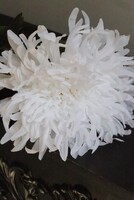 Chryzantema, gałązka sztuczny kwiat, biała