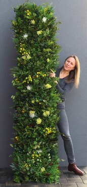 ArtFlowers, dekoracja jednostronna ze sztucznych roślin, wym.1mkw