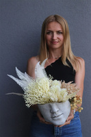 Windy Head, kompozycja boho kwiaty w głowie