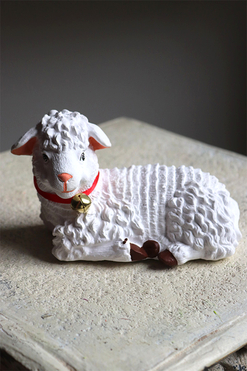 Wielkanocny Baranek, gipsowa figurka, wym.10x14cm