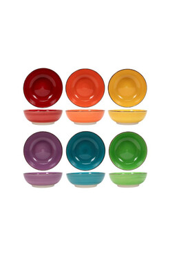 Rainbow Mexico, miski do do serwowania, kpl.6szt, śr.22.5cm