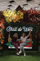 Jesień w Warszawie, dekoracja kwiatowa na konstrukcji