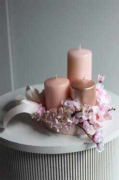 OD RĘKI Mognero Pink Easter, stroik wielkanocny, wym.16x22cm