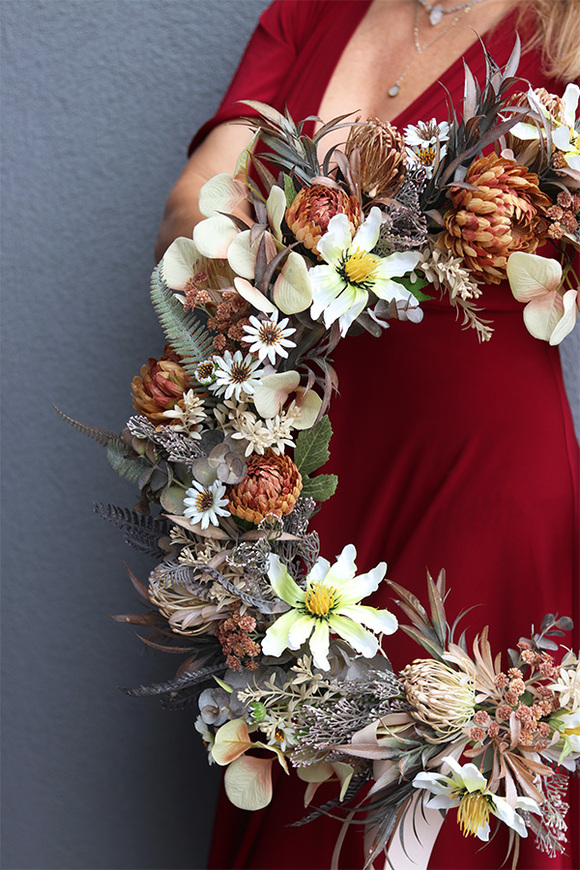 Jesienna Uroda Subtelle, wianek na obręczy, rozp.58cm