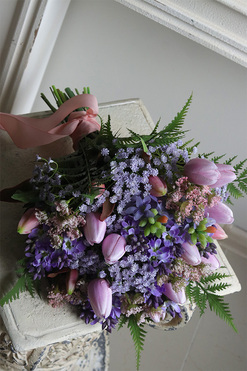 OD RĘKI Fioletowa Nadzieja, bukiet do wazonu, dł.38cm