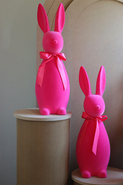 Bunny the Star, figurka wielkanocna zajączek, fuksja, wys.68cm 