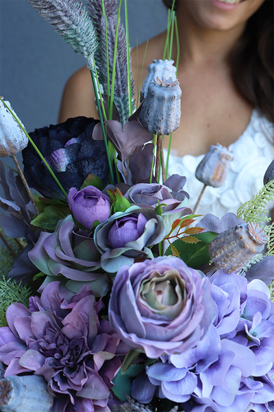 Bristol Violet, bukiet do wazonu, wys.90cm