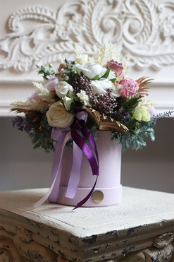 Cecila, welurowy flowerbox, wys.22cm 