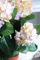 doniczkowa hortensja Kremowo-Różowa, wysokiej jakości sztuczne kwiaty