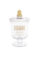 Sweet&Treats, szklana bomboniera na nodze A, wym.22x12x12cm