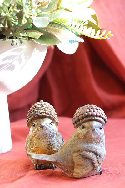 Jesienne Harce, figurka dekoracyjna ptaszek