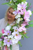 atrakcyjny wianek kwiatowy z magnolią, Barcelitta Big