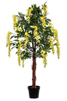 Wisteria A, sztuczna roślina, żółty, wys.120cm