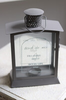 Bord de Mer, metalowy lampion z napisem