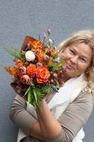  jesienny bukiet kwiatów do wazonu, Herena, dł.28cm