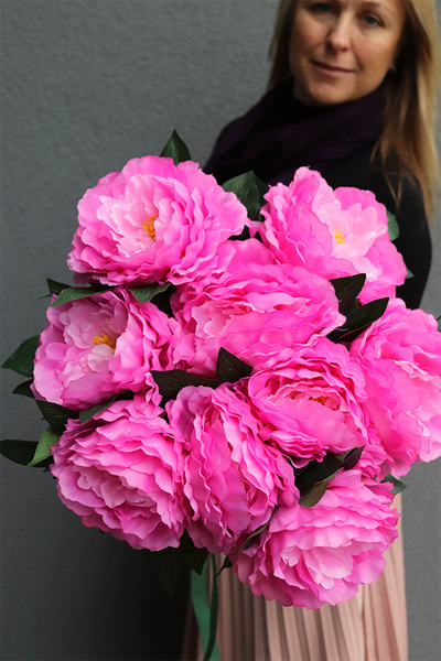 Peonie Pink, bukiet sztucznych kwiatów