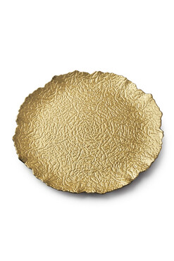 Meltia, ozdobny złoty podtalerz, śr.33cm