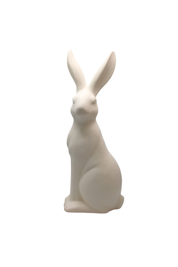 Bunny Matte, biała figurka wielkanocna zajączek